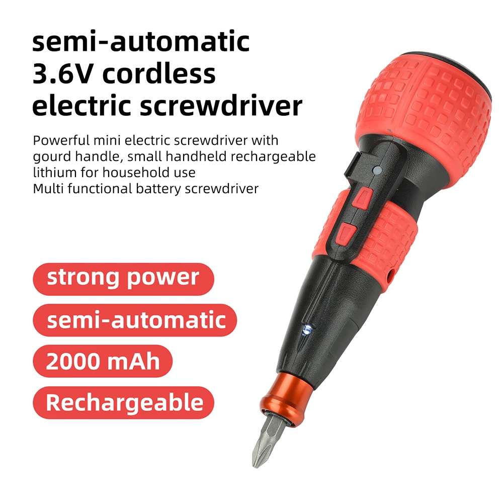 

Mini Rechargeable Electric Screwdriver Gourd Shape Handle Household Multifunctional Lithium Battery Handheld Driver
