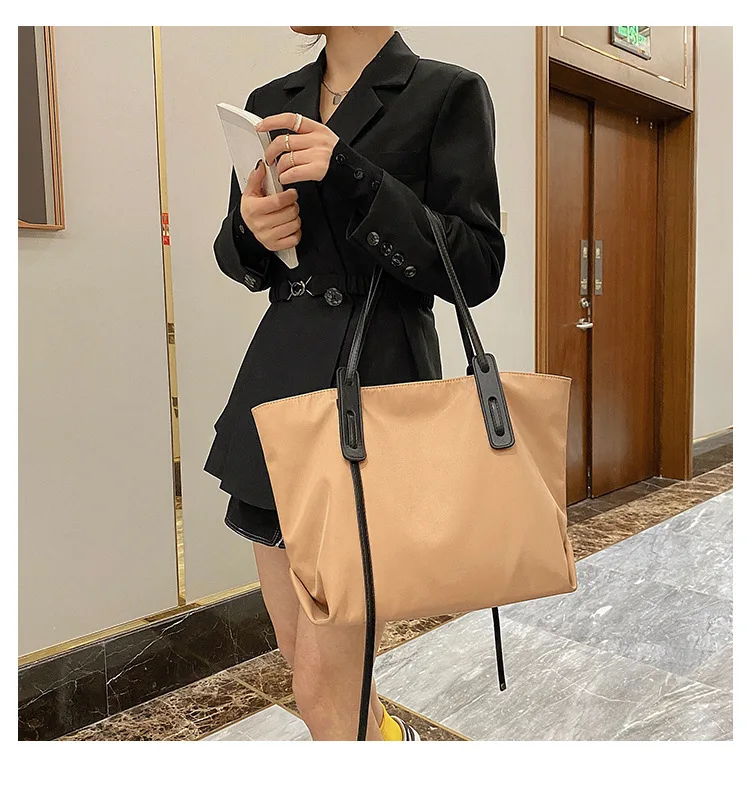 2024 Women Handbag Lady Canvas Shoulder Bags Words Print Female Shoulder Bag New Fashion Ladies Shopping Bags