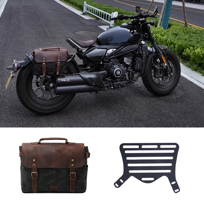 

Для Spring Breeze CLC450 боковая сумка на одно сиденье Bobber модифицированные аксессуары рыцарская сумка ретро хвост сумка на заднее сиденье