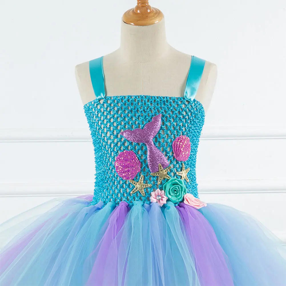 

Girls Tutu Skirt Mermaid Style Dress Birthday Party Size 10-12Y Fit 140Cm Mermaid Skirt for Kids Girls Princess Dress
