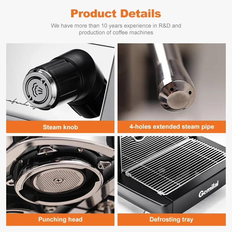 Gemilai CRM3200D Semi Automatic Industrial Commercial Espresso Coffee Machine For Business