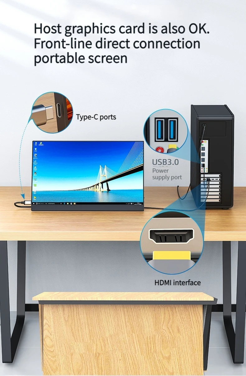 HDMI-Stecker auf USB-Typ-C-Buchse, 4K@60Hz, HDMI-auf-USB-C-Adapter für Laptop, HDMI-Ausgang, Verbindung Typ C3.1, Eingang des Monitor – Detail 3