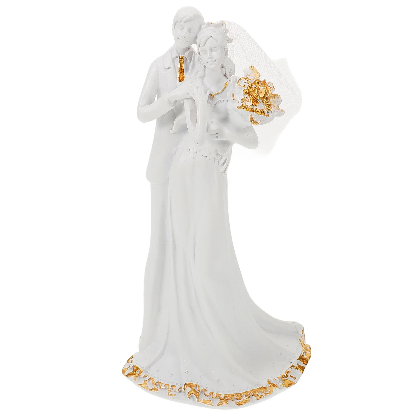 

Resin Wedding Bride Groom Couple Sculpture Romantic Desktop Decoration European Style Lover Couple Statue Resin Crafts Decor