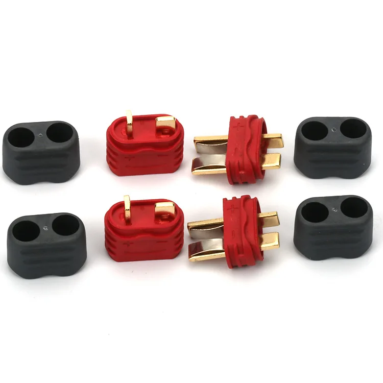 10 Pz T AM1015E Connettore Deans Spina con Copertura Maschio Femmina Deans Connettore con Guaina Alloggiamento Per RC Batteria Aerei Giocattoli