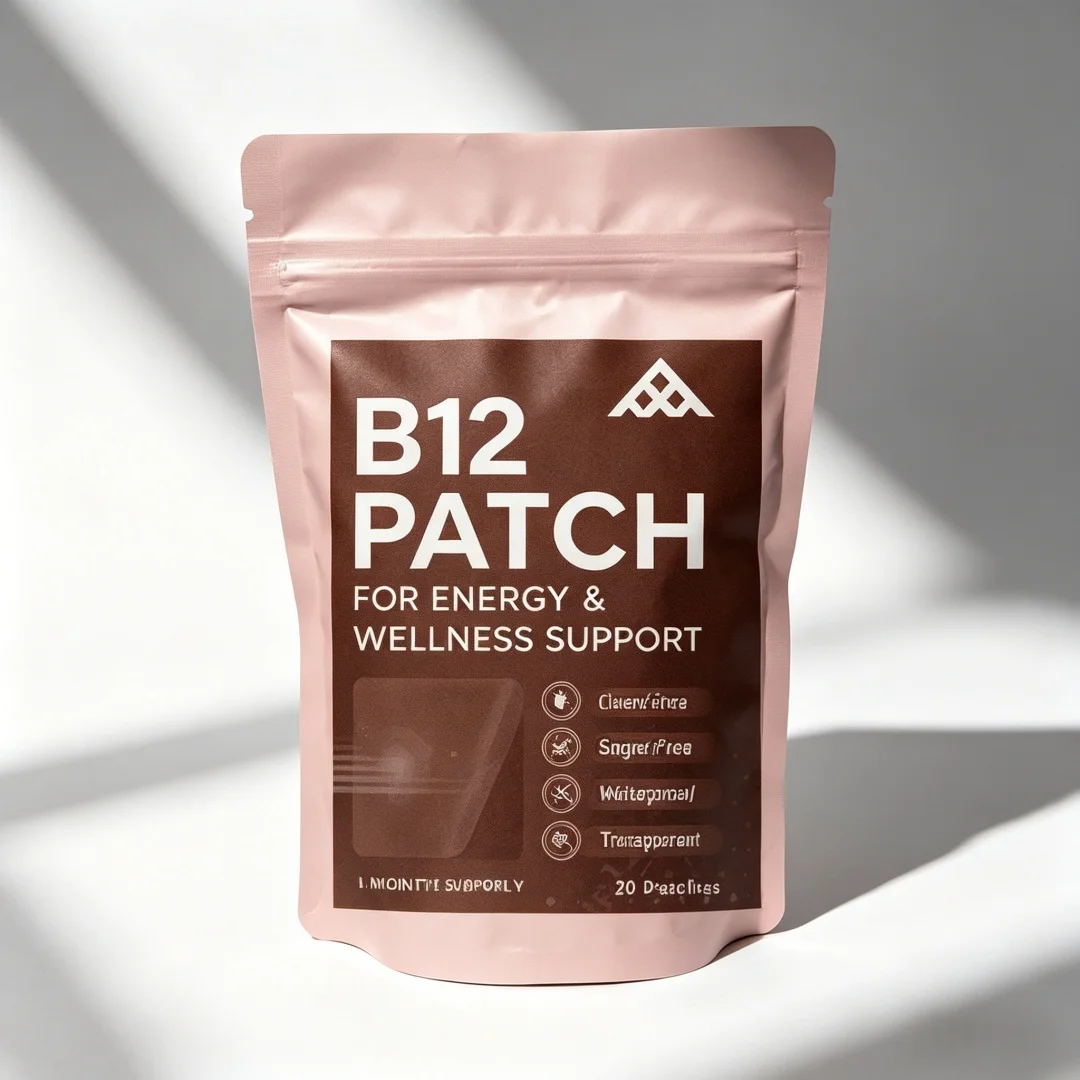 Hot sale Daily B12 Transdermal Patch (30 Count) – Self-Adhesive Natural Blend for 1-Month Vitamin B12 Supply