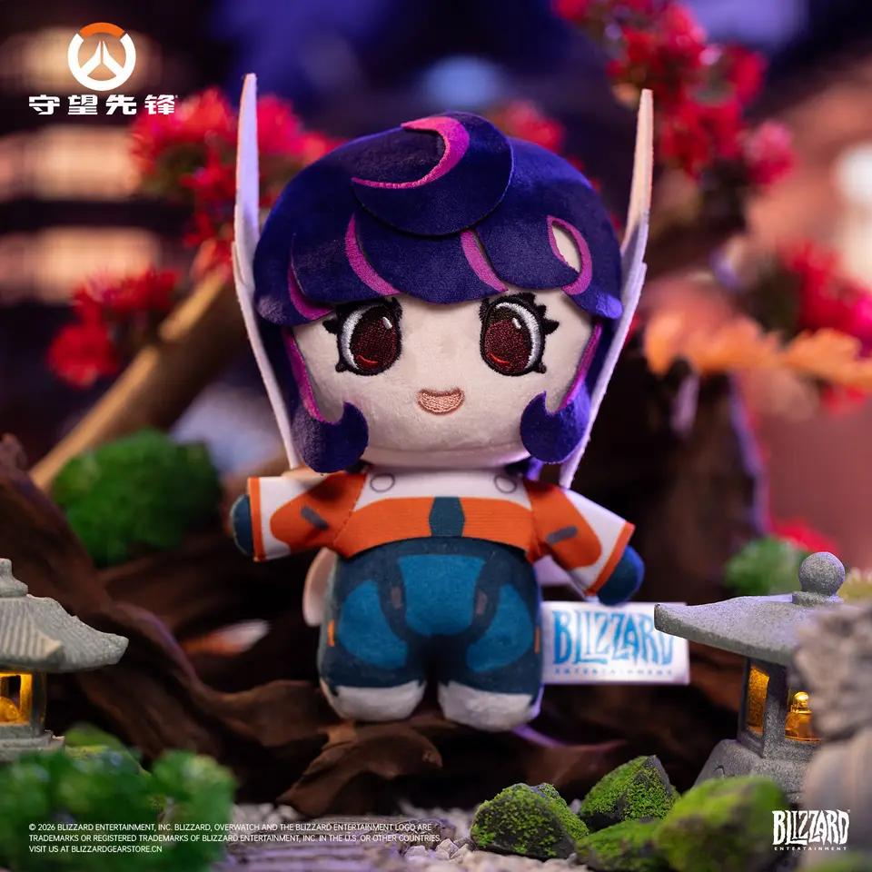 Official]Game Overwatch Plush Keychain Cute Kiriko Genji Juno