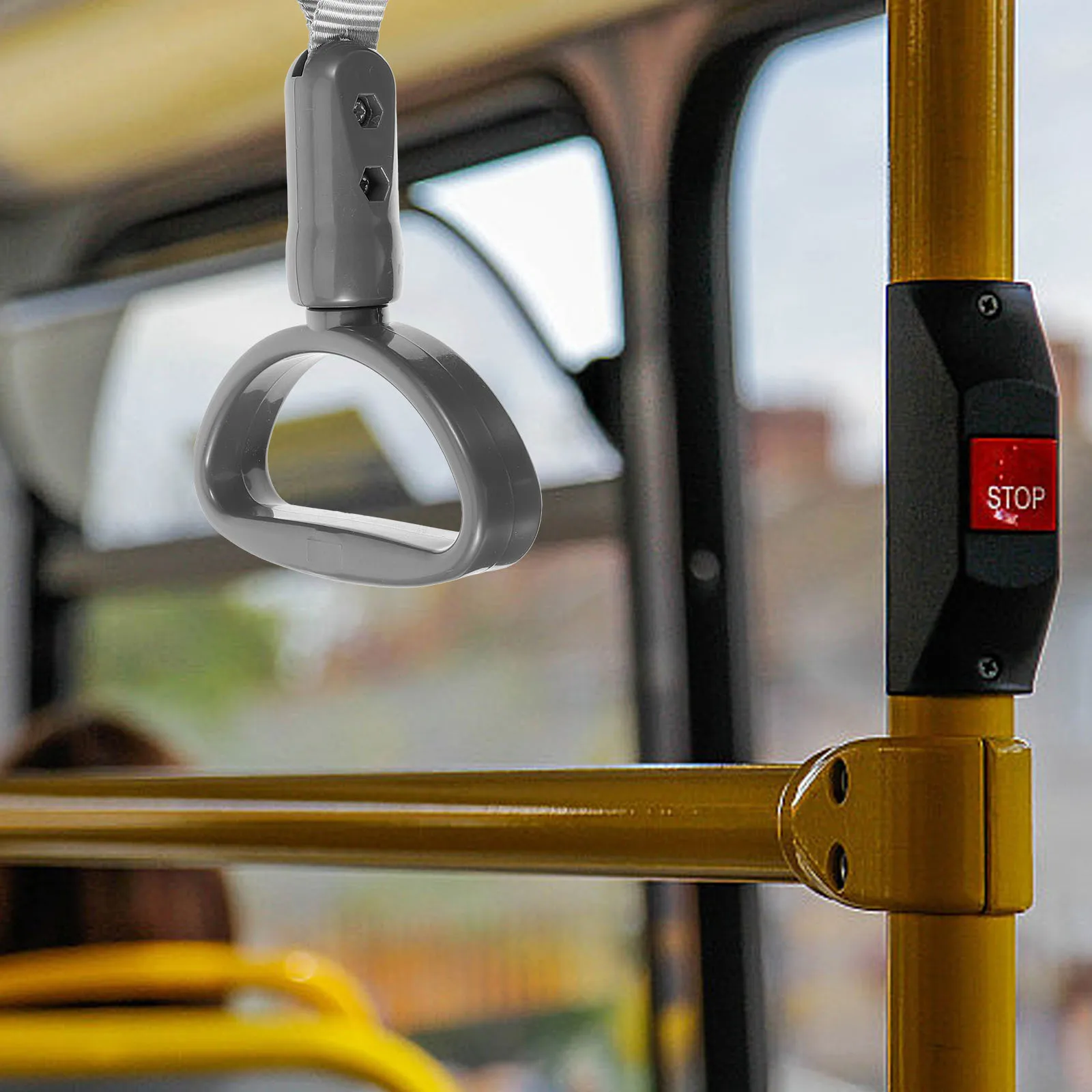 

Semicircle Ring Handle For Car Bus Subway Abs Safety Assist Grip Durable Portable Support Rail For Elderly