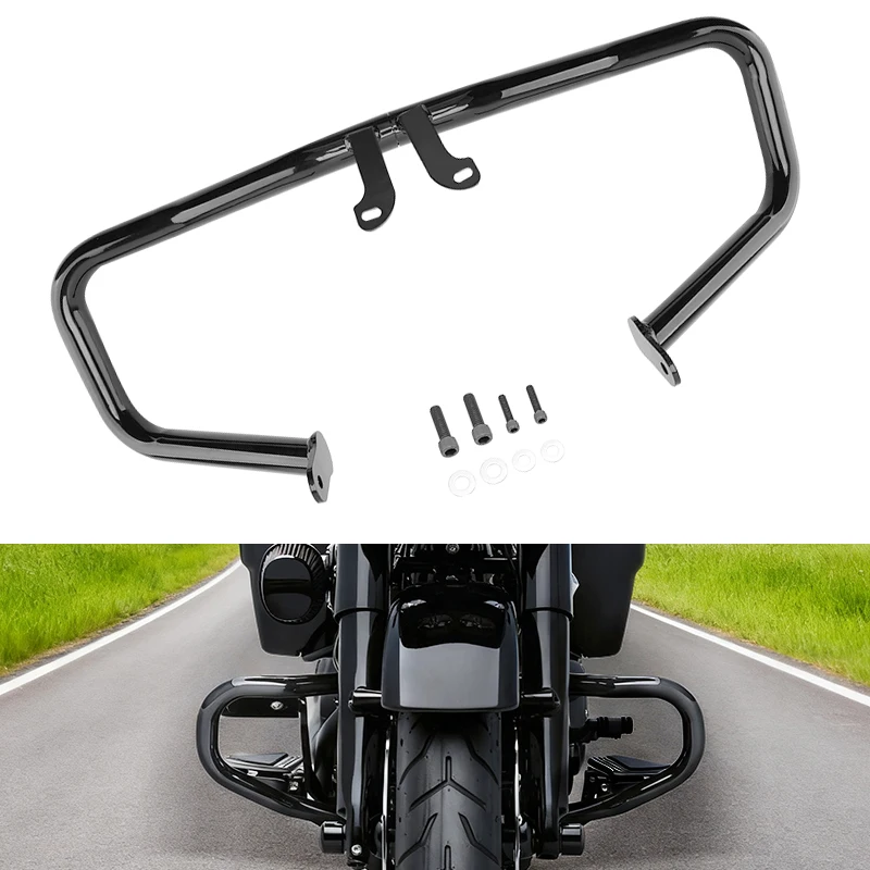 

Motorcycle Black Engine Guard Highway Crash Bar For Harley Touring Electra Street Glide Road King 2014-2023