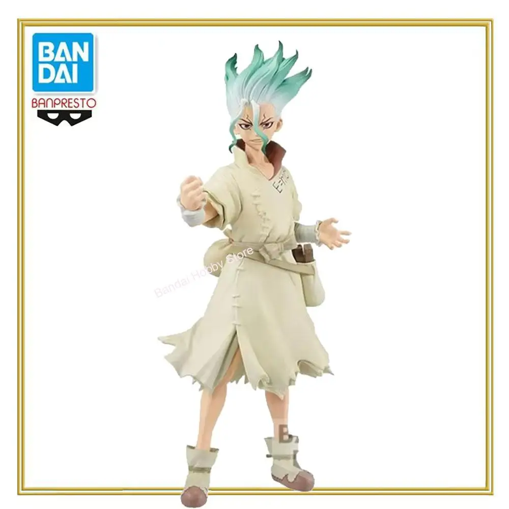 Original Banpresto Dr. Stone Figure Of Stone World Science 18cm Ishigami Senku Figure Hobbies Toys Collectibles Anime Figurine