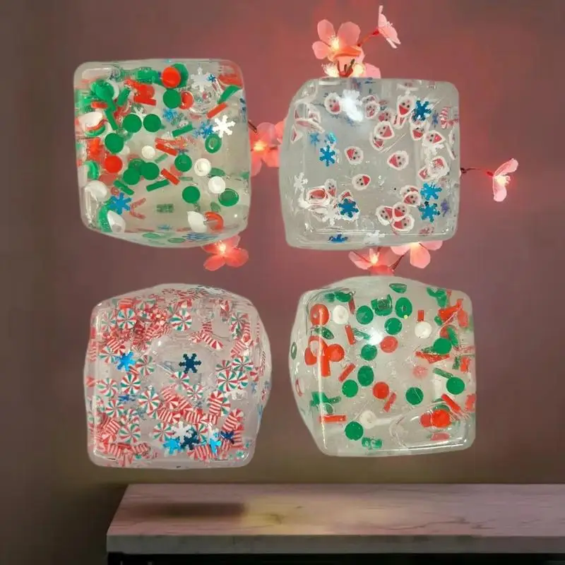 لعبة تململ حسية إسفنجية خاصة لعيد الميلاد - مكعب ضغط طابا للبالغين والأطفال #6