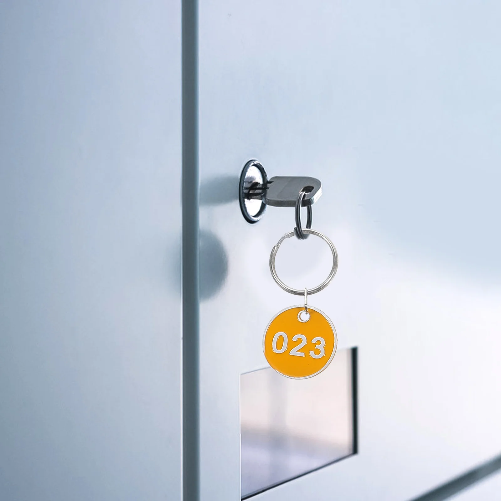 30 Stück runde Nummernschilder, Schlüsselanhänger mit Ringen, langlebige Markierungsetiketten für Restaurants, Häuser, Identifikation, Schlüsselanhänger, Schlüsseletiketten