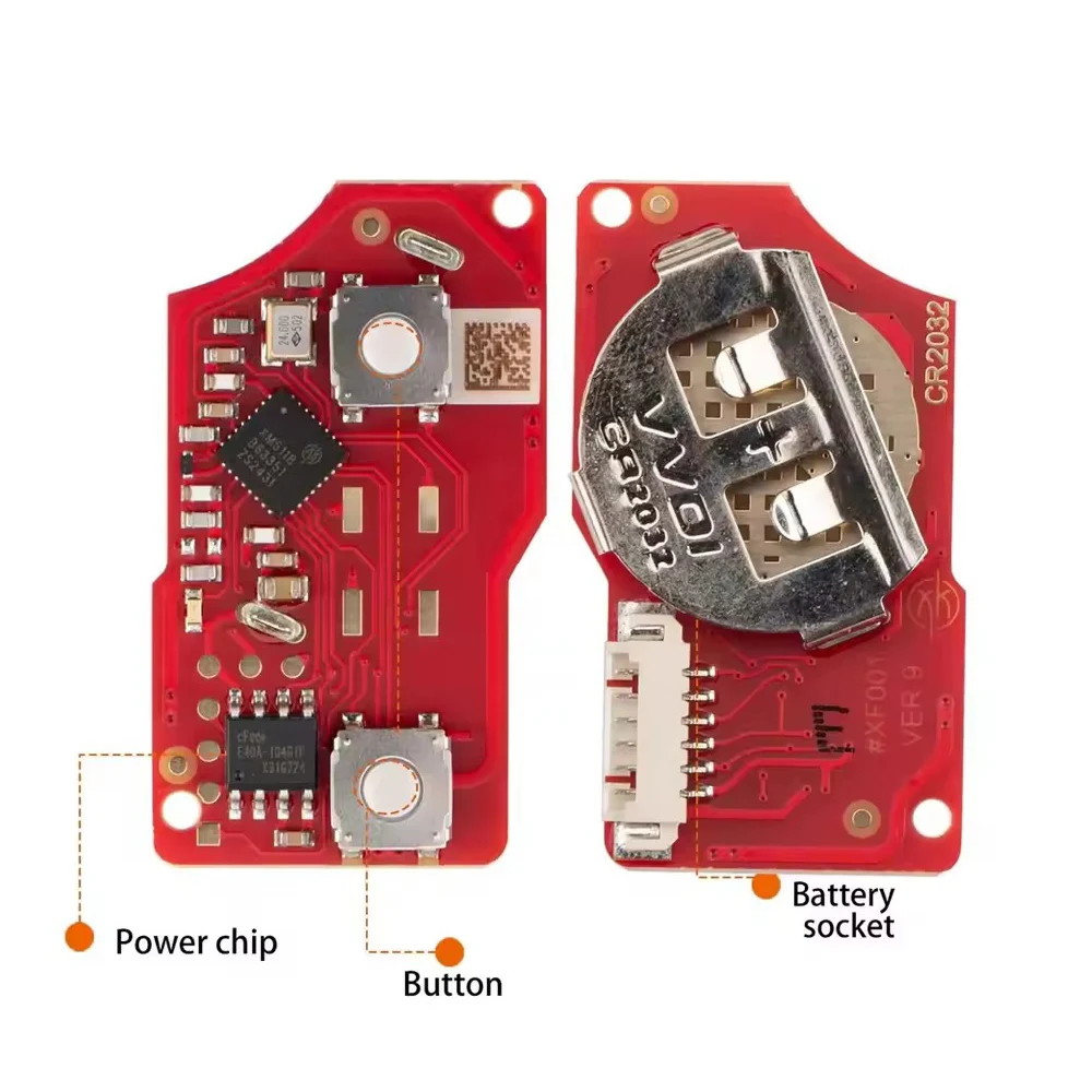 5 unids/lote XHORSE Universal VVDI remoto XKB528EN llave de coche Auto B5 estilo 2 botones 2.a generación para herramienta VVDI2 sin Chip en el interior