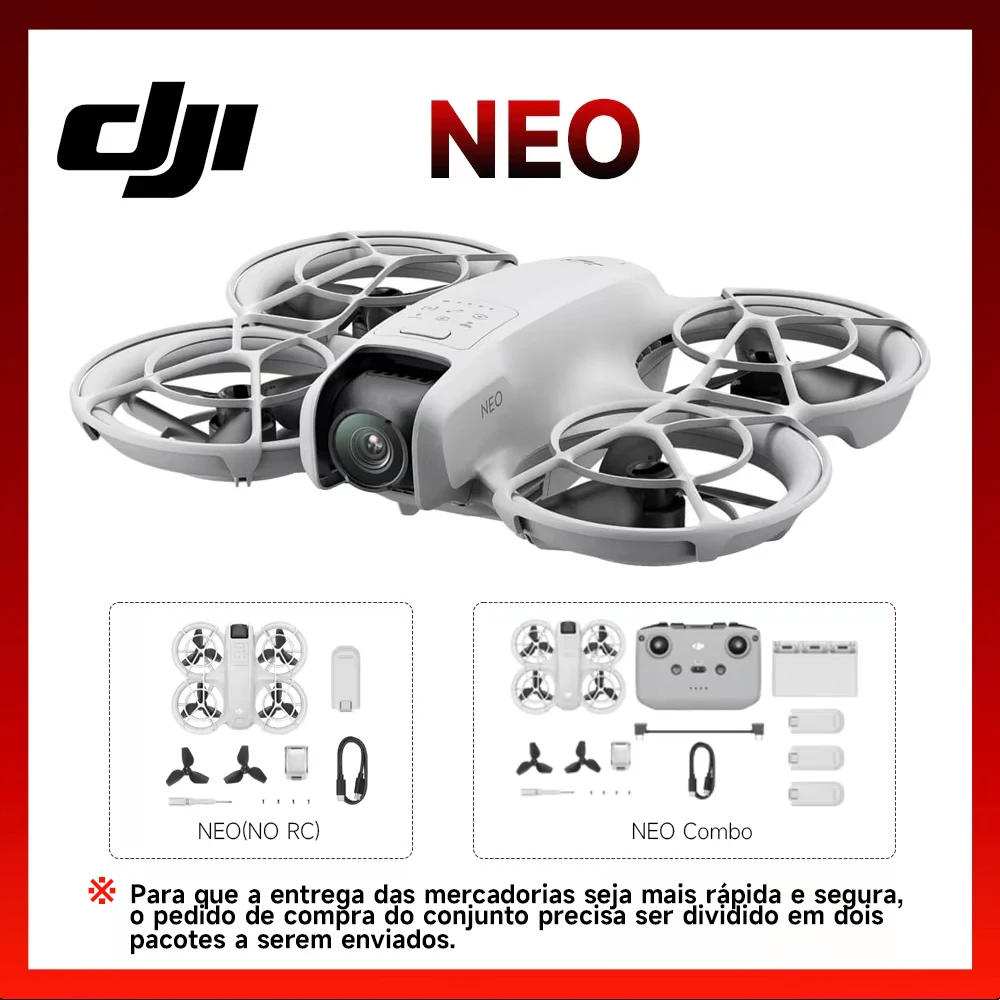 DJI NEO / Fly More Combo Drone 4K Ultra-Stabilized Video Mobile App Voice Control Use with RC-N3 DJI Goggles 3 RC Motion 3 RC 2