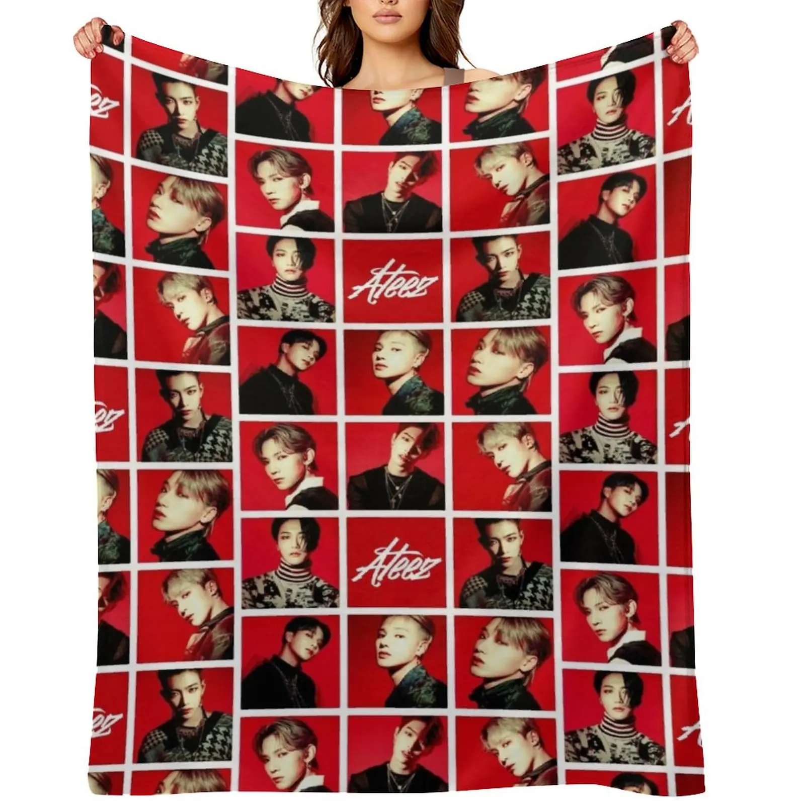 

Ateez Throw Blanket Retros For Baby Sleeping Bag Decorative Throw Blankets