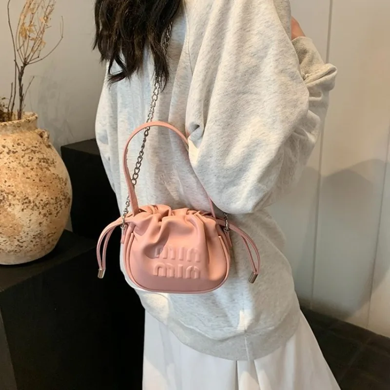Trendy Crossbody Bag for Women Shoulder Bags Drawstring Women Bucket Bag Purse and Handbags Designer Bag Bolsos De Mujer Сумка