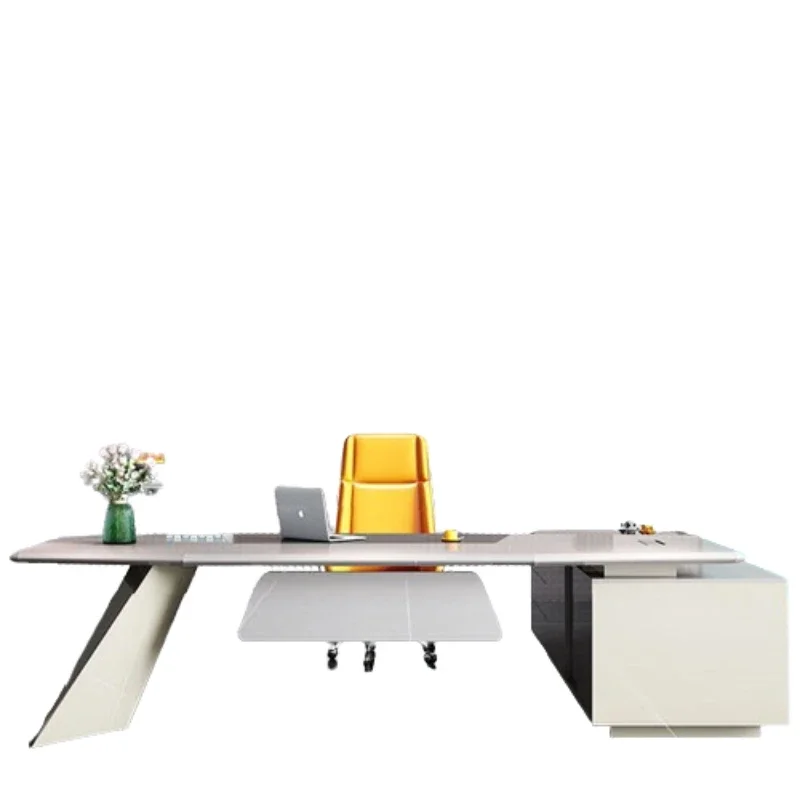 

Office Desk Standing Minimalist Floor Secretary Quality Office Desk Modern European Light Luxury Bureau Furniture