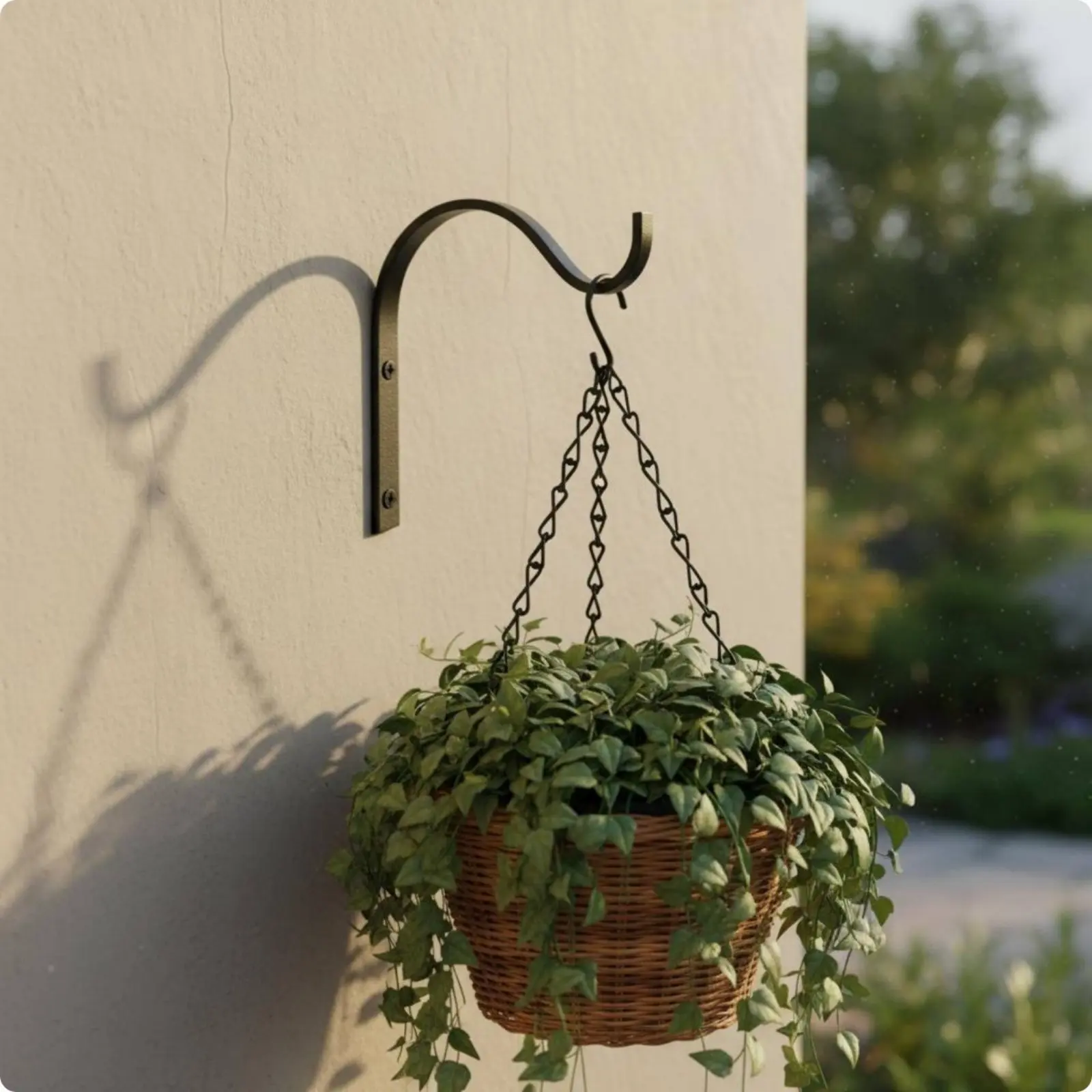 

4 Pieces Wall Mounted Plant Bracket Outdoor Use Wall Mounted Planter Hook Wind Chime Hook High Load Capacity Bird Feeder Hanger