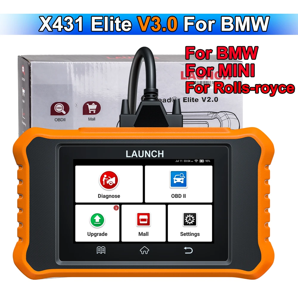 LAUNCH Creader Elite V3.0 für Benz OBD2-Scanner, bidirektionales Werkzeug für alle Systeme, alle Reset-Funktionen, ECU-Codierung für Maybach und Sprinter