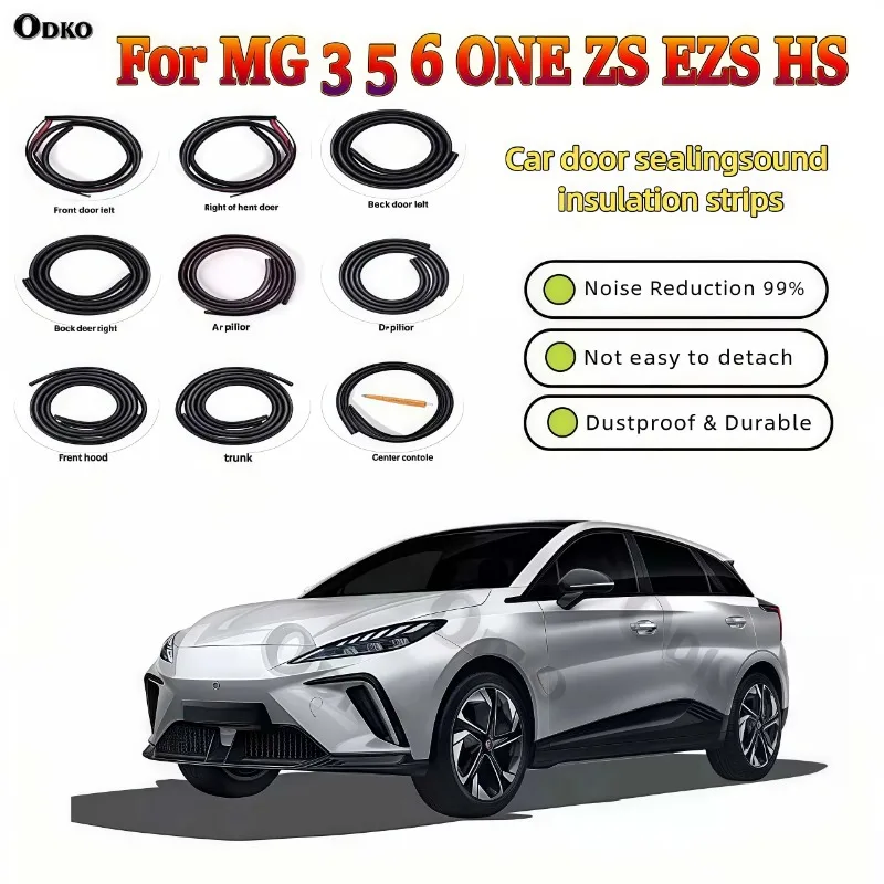 Car Door Seal Strip Rubber Noise Insulation Dustproof Seal Strip Not easy fall off For MG 3 5 6 ONE ZS EZS HS Car Accessories