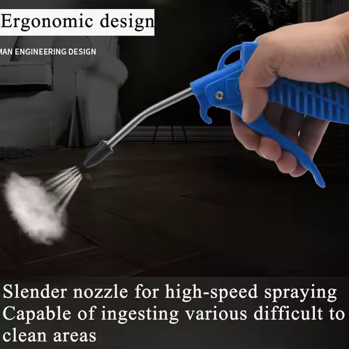 Air Blow Gun,High Flow Air Blower Gun for Compressor with Angled Bent Nozzle,Three Colors to Choose from,Short style - Image 2