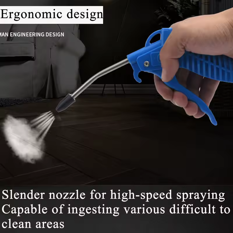 Air Blow Gun,High Flow Air Blower Gun for Compressor with Angled Bent Nozzle,Three Colors to Choose from,Short style - Image 2