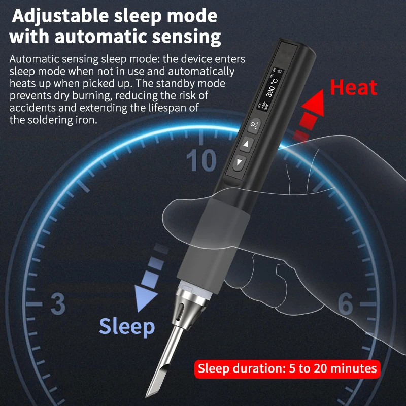 스마트 납땜 인두 휴대용 일정 온도 96W 납땜 도구(가정 수리용 스프레이 기능 포함)