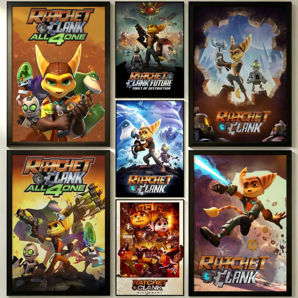 game Ratchet & Clank Poster HD Poster Sophisticated Modern Aesthetic Wall Art For Living Room Bedroom Office Cafe Decor