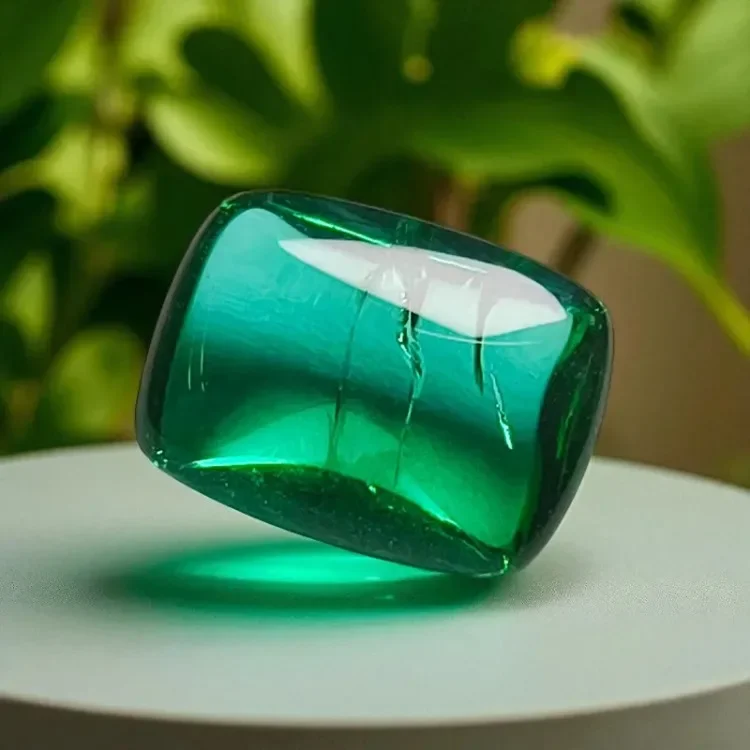 زمميا زامبيا المزروعة من Lab Grown - وسادة مستطيلة حرارية مائية مقطوعة يدويًا، مع تضخيم الشقوق، شهادة AGL قابلة للاختيار