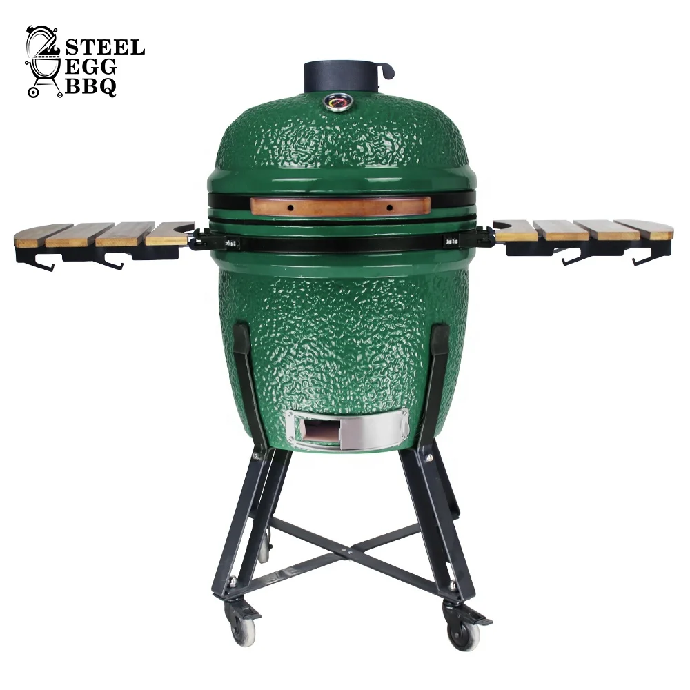 

High Quality Green Egg Kamado 13 16 18 21 24 26 29 Inch Ceramic Kamodo Grill for Barbecue Iron Steel Charcoal Fuel