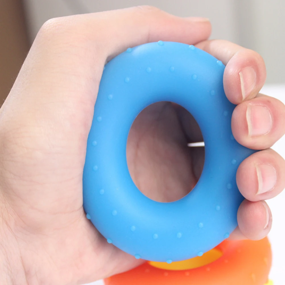 

4Pcs Hand Exercise Rings Silicone Grip Strength Trainer Hand Therapy Muscle Fitness Training Tools Finger Massage Rings