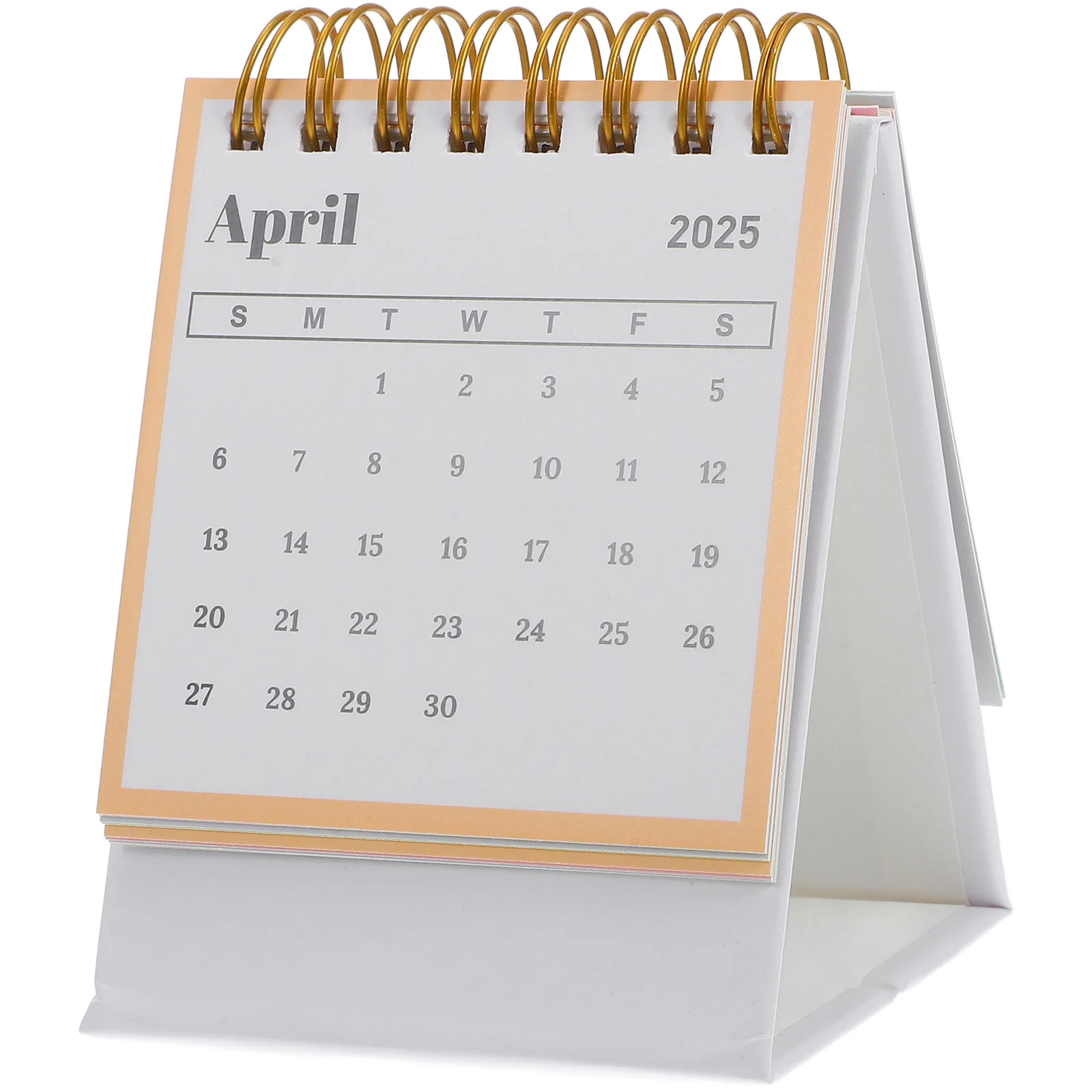 

Pink Rose Mini Desktop Calendar 2025 Lunar Year Planner Standing Small Desk Calendar for Office Year of The Snake Planner