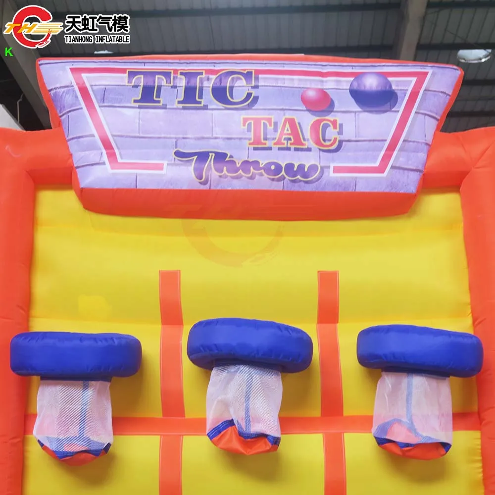 สนุกกลางแจ้งและกีฬา TIC TAC โยน Carnival เกม Blow Up XnO Inflatable ของเล่น 9 ห่วงบาสเกตบอลเกมสําหรับกิจกรรมและงานปาร์ตี้