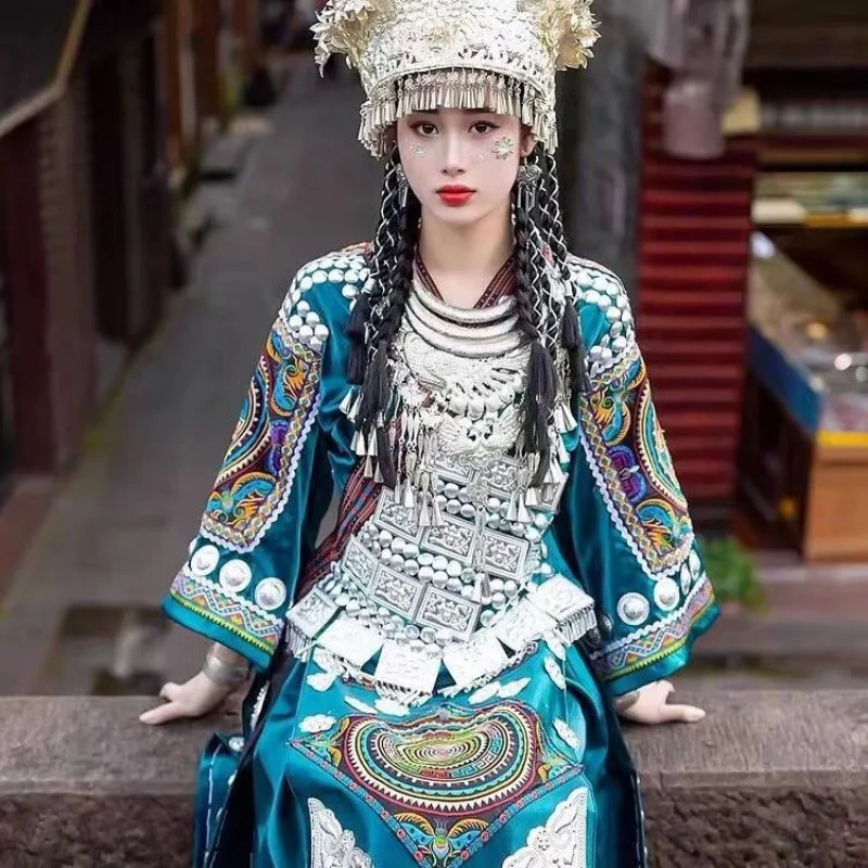 

New Miao dress ethnic minority travel clothing Miao dress female Miao village stage performance tour photo shoot