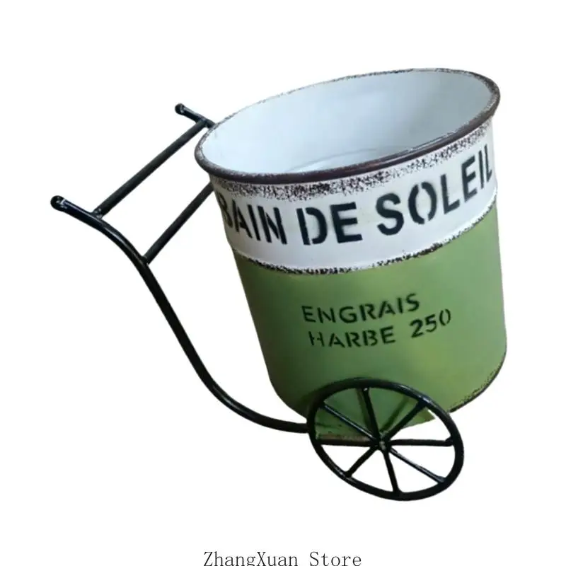 Eisenblech Eimer Retro Blumentopf Innenhof Vase Heimtextilien Garten Dekorieren Gartenbedarf Display 3XUF – Detail 4