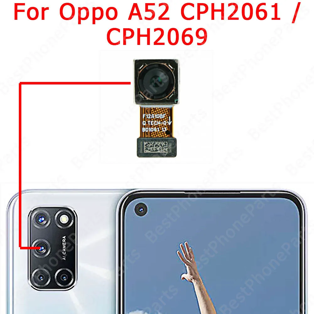 Selfie Big Front Rear Backside Back View Facing Camera Module For OPPO A52 A53 A53s A54 A54s A57 A59 Flex Cable