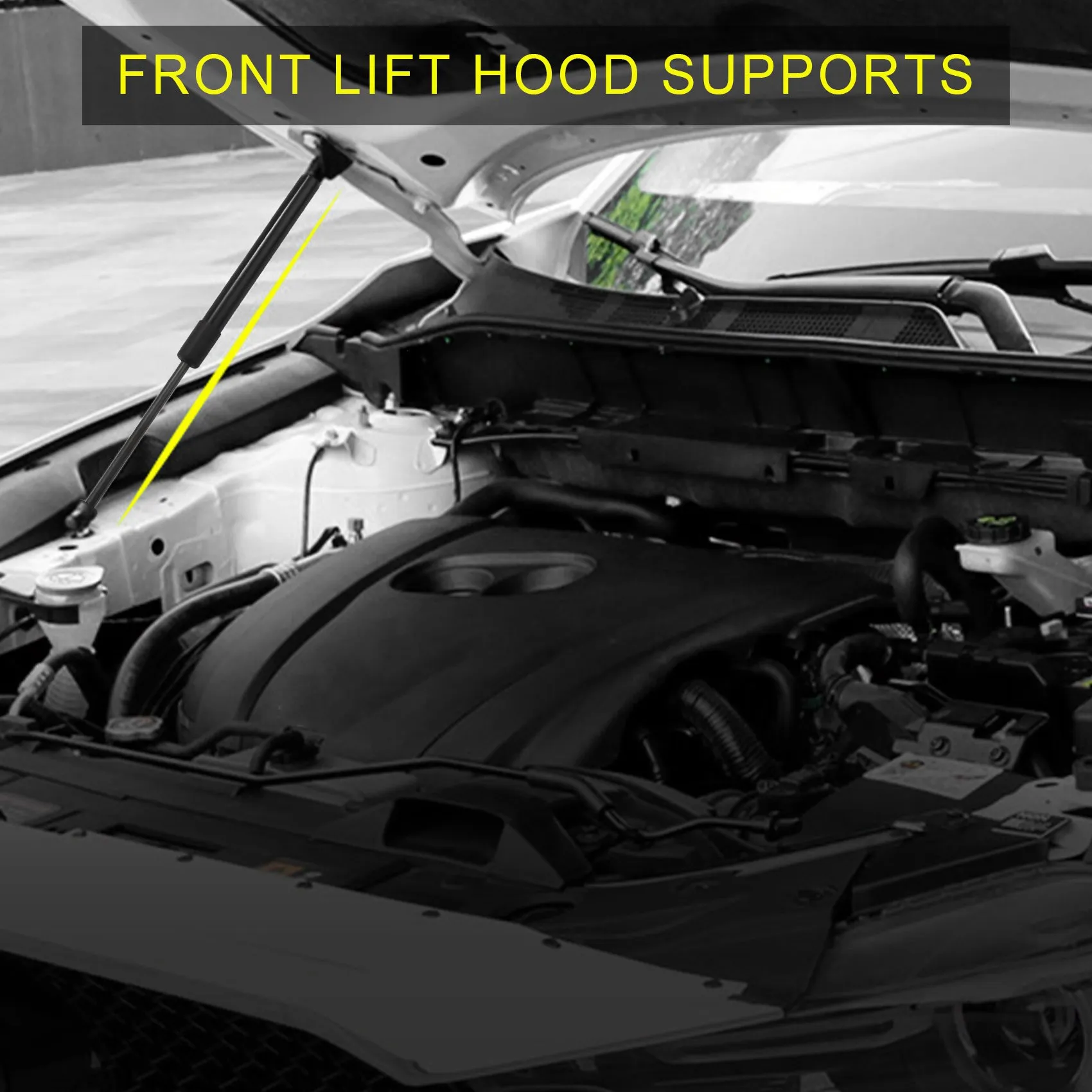 2X Universal 400mm 300N Car Front Cover Bonnet Hood Rear Trunk Boot Shock Lift Strut Support Bar Gas