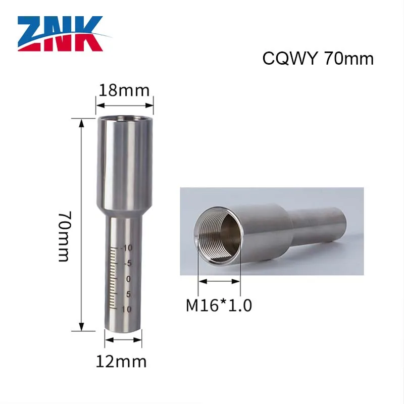 ZNK Laser Welding Graduated Tube Nozzle Connector Stainless Steel Weld Gun Graded Pipe For SUP Qilin WSX Handheld Laser Welder