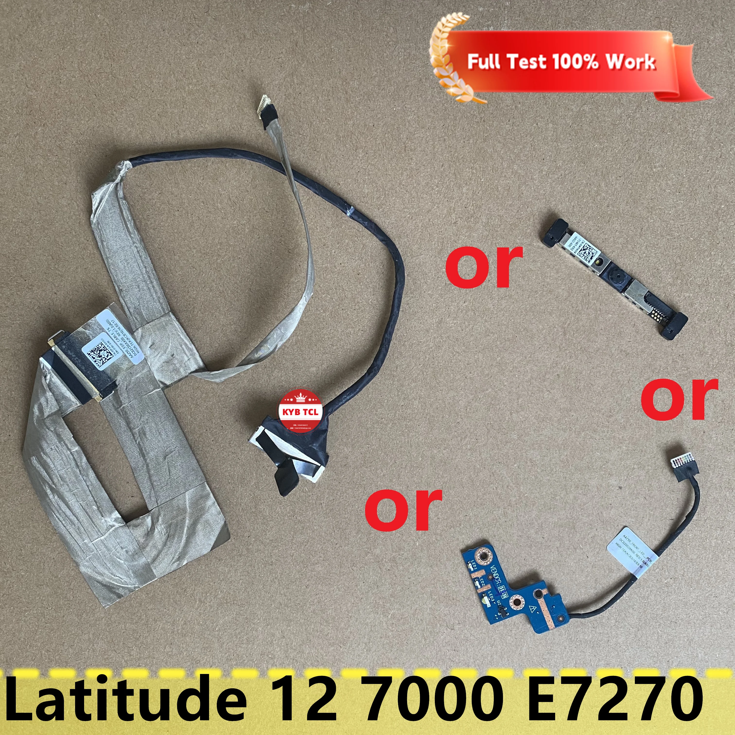 For Dell Latitude 12 7000 E7270 Laptop LVDS Video Cable Or Front Led module Or Cable Or Webcam Camera Board 02K2J9 0MYWHV 01H92N