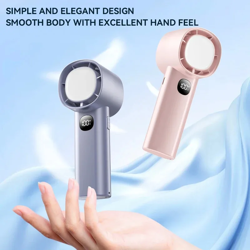 100 スピードハンドヘルドミニファン折りたたみポータブルナイトライト充電式ファン USB ポータブルミニデスクトップファン強風