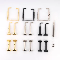 High quality 20 sets Alloy Violin viola Chin rest Clamps Screws 4/4 3/4 1/2 1/4 size violin parts accessories