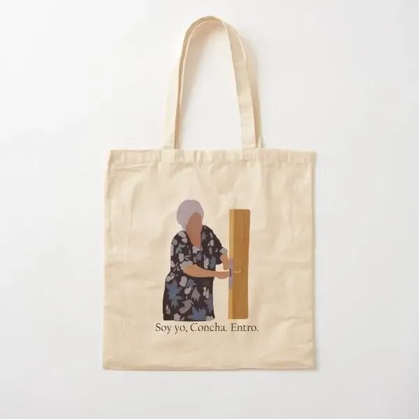 

Concha Anhqv It Is Me Cotton Canvas Bag Shopper Designer Reusable Grocery Travel Foldable Women Tote Fabric Unisex Handbag