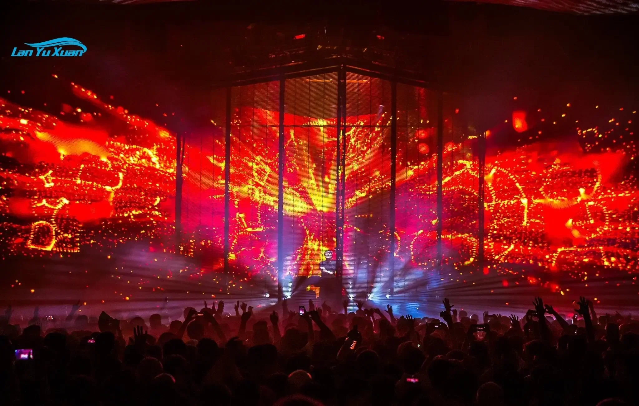 Pantalla de proyector de malla holográfica de gasa Holo 3D de Pepperscrim 4*6