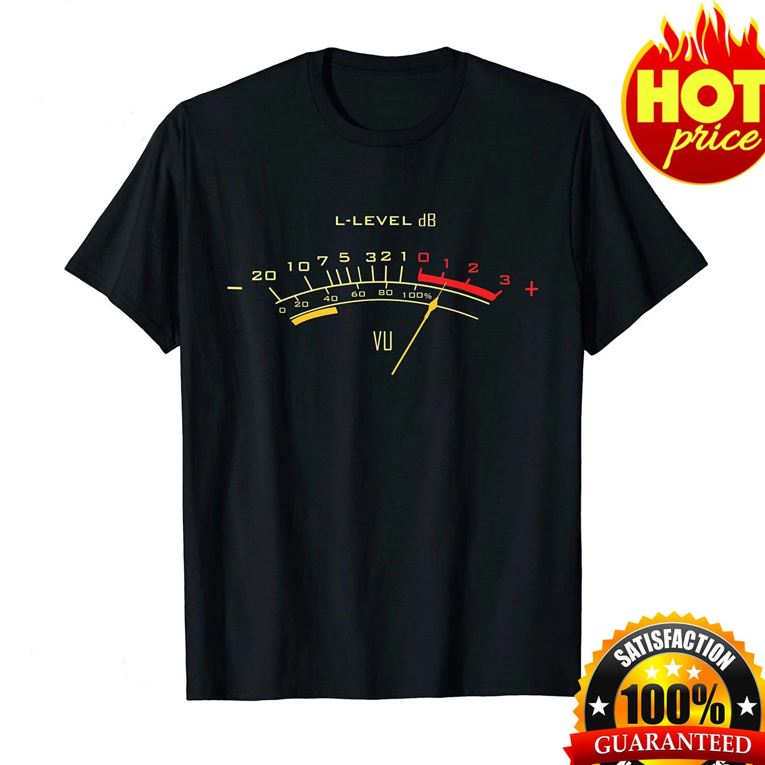 

VU Meter. Funny Sound Engineer Analog T-Shirt. High Quality Cotton Short Sleeve O-Neck Loose Casual T-shirt New Gift S-3XL