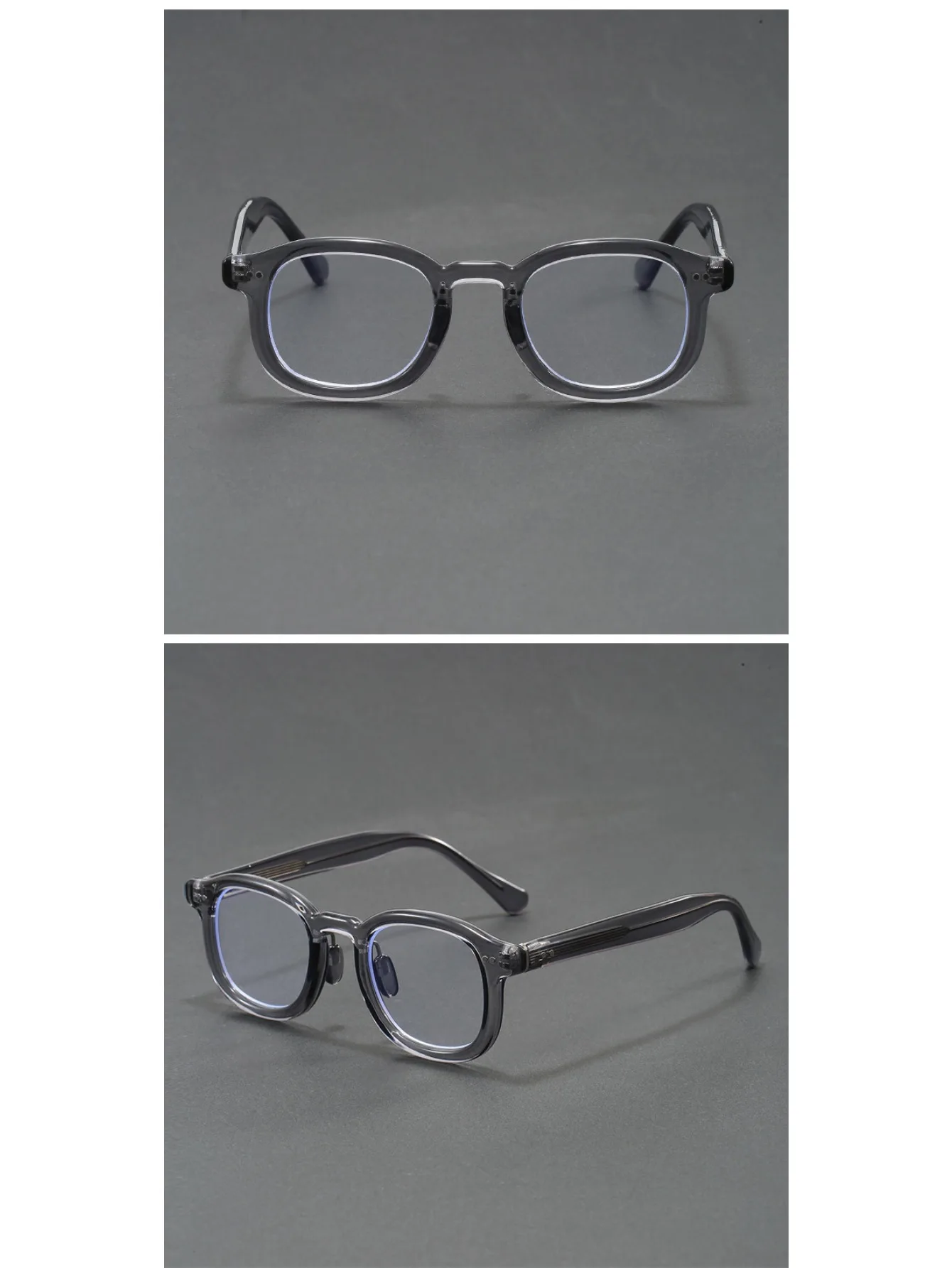 2025, neue japanische Acetat-Brillengestelle, handgefertigt, ovale Retro-Brille für Herren-Designer-Markenmode-Brillen – Detail 3