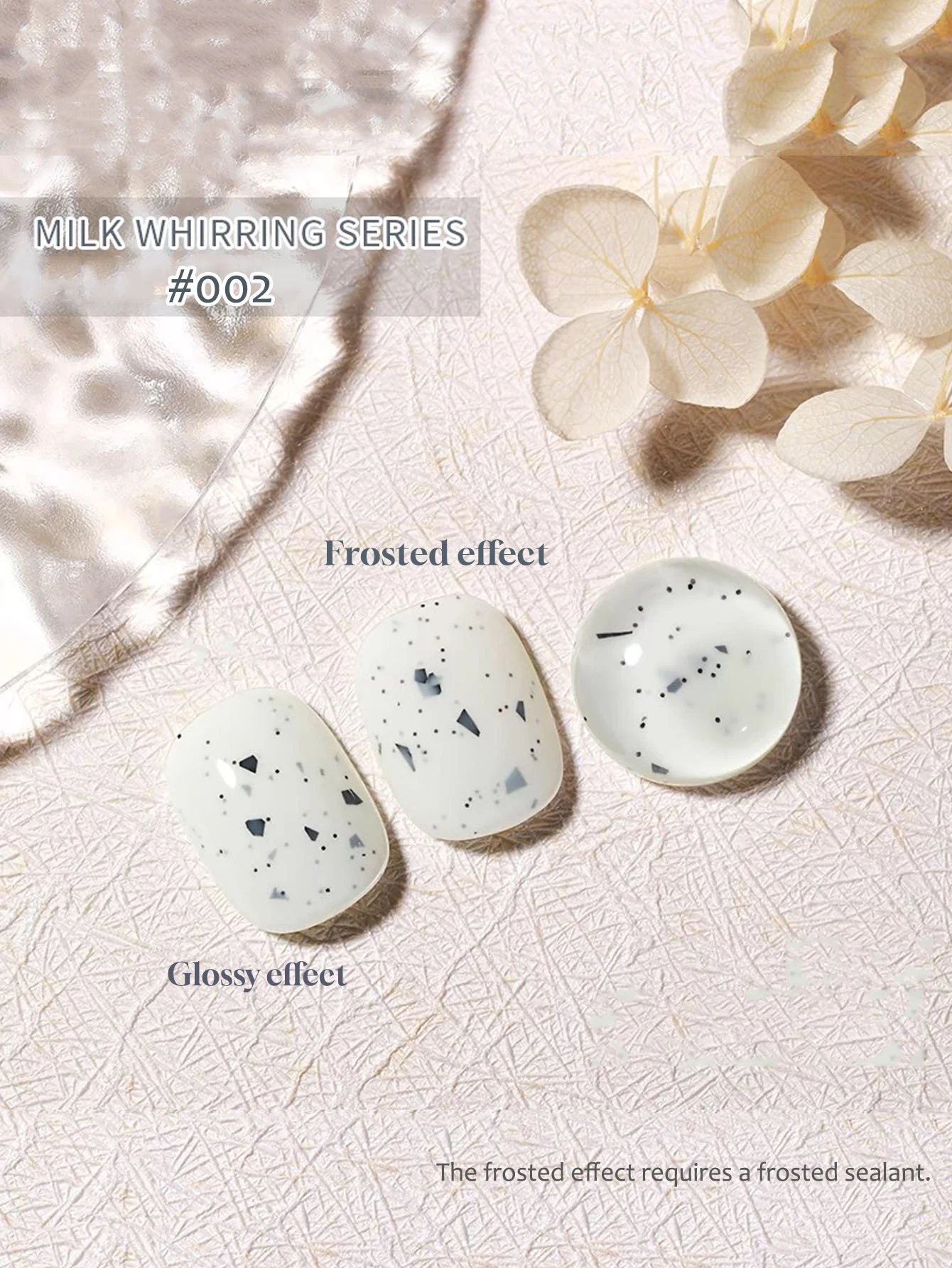 MN1-16PCS 12ML Summer All-match Milk Dopamine Colorful Rock Slice Gel Nail Polish Whitening Cream Sequins Nail Polish Suitable