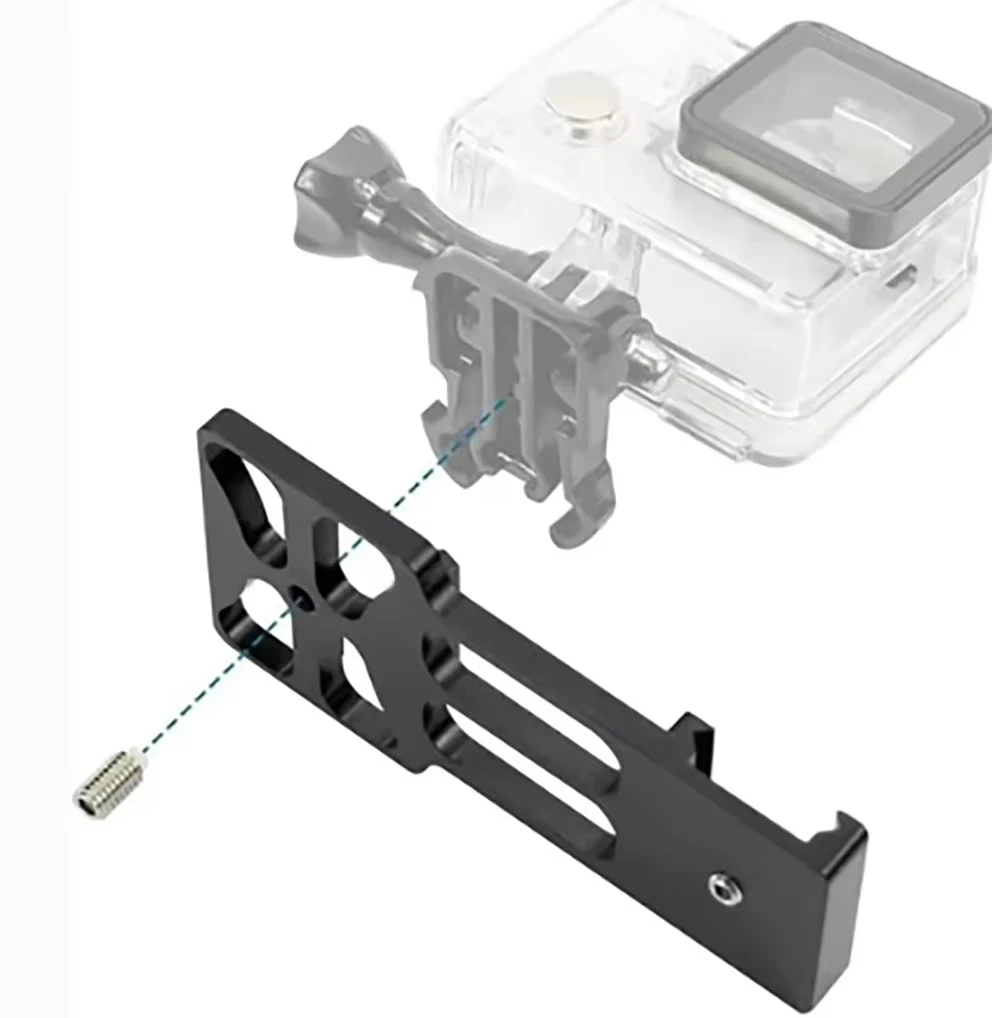 حزمة من حامل مشبك تثبيت على السكك الحديدية Picatinny متعدد الاستخدامات للبنادق والأقواس والنشاب وملحقات كاميرات تصوير POV/Vlog