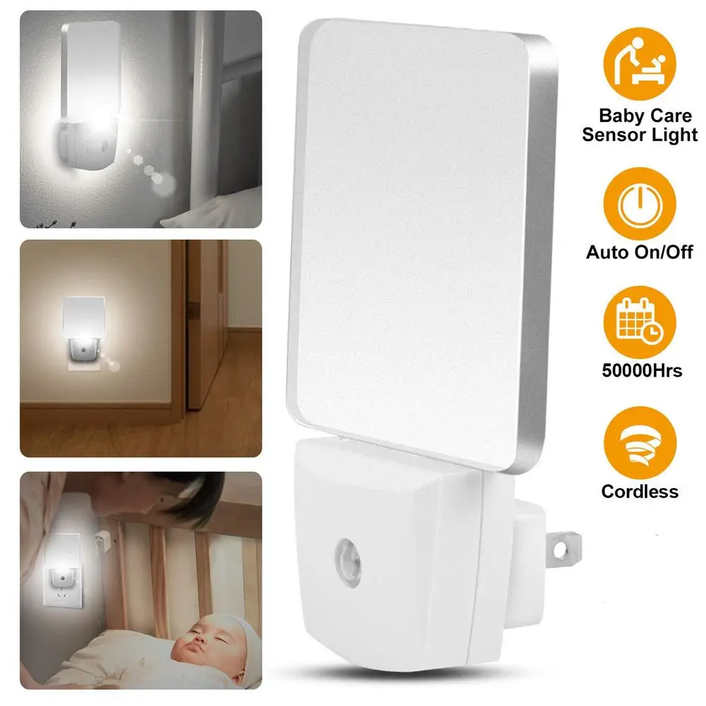 LED Night Light With Auto Dusk To Dawn Sensor Eye Protective Energy Saving Plug In Lamp For Bedroom Hallway Hot Sale