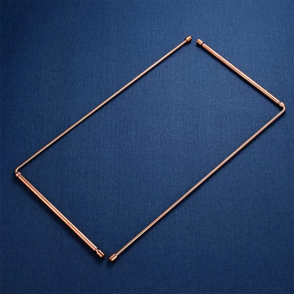 2PCS Copper Detector Rod Metal Detector Rod Double Cylindrical Detection Rod Copper Probes For Water/Treasure/Finding Tools