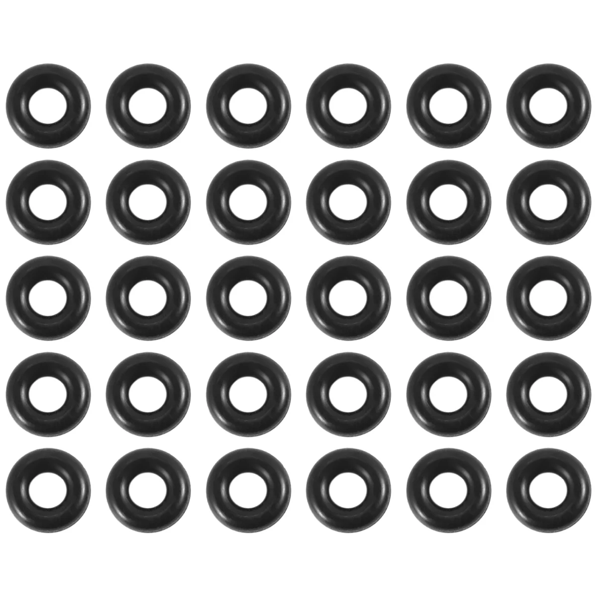 

30 Pcs 2.5mm x 6.5mm x 2mm Rubber O Rings for Worm Fishing