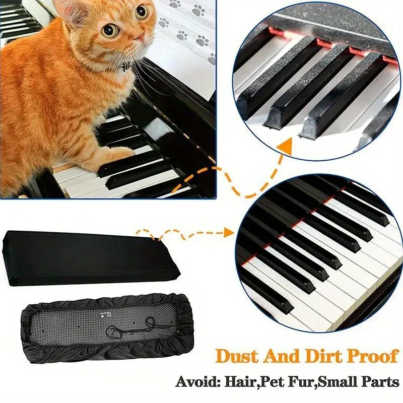 61/88 Key Digital Electronic Piano Cover Dustproof Drawstring Keyboard Cover Shrink Tape Fully Closed To Storage